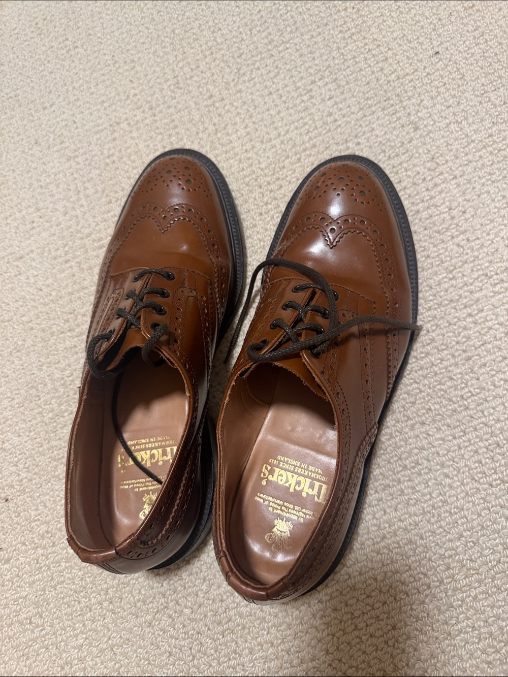 Tricker’s Brown Leather Brogue Oxfords